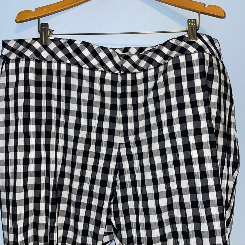 NWT Foxcroft Black and White weekender gingham Ankle Pants 22W - Picture 7 of 9